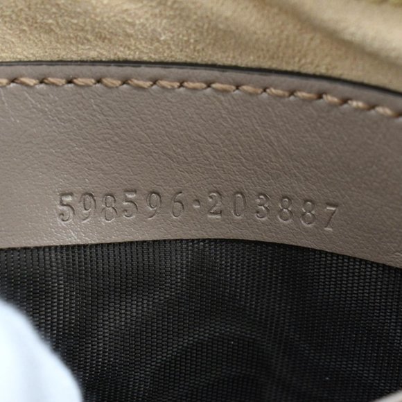 GUCCI  Mini GG Marmont Chain Leather Crossbody Bag Dusty Pink - Picture 11 of 13